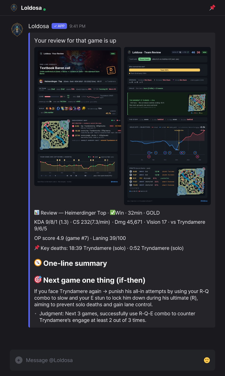 Game ends — a pro-team coach's review arrives
